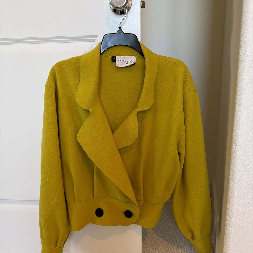 Vintage Merle Chicago 100% Pure Wool Mustard Yellow